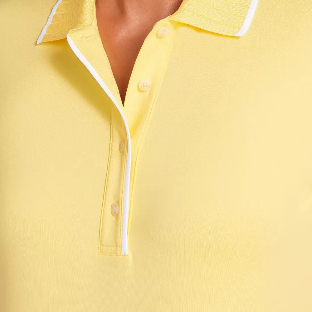PUMA X Dani Dazey Women's CLOUDSPUN Bridges Golf Yellow Polo Size XS Preppy - Picture 3 of 5